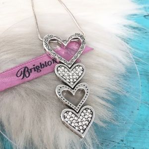 Brighton Open Connected Crystal Hearts Necklace